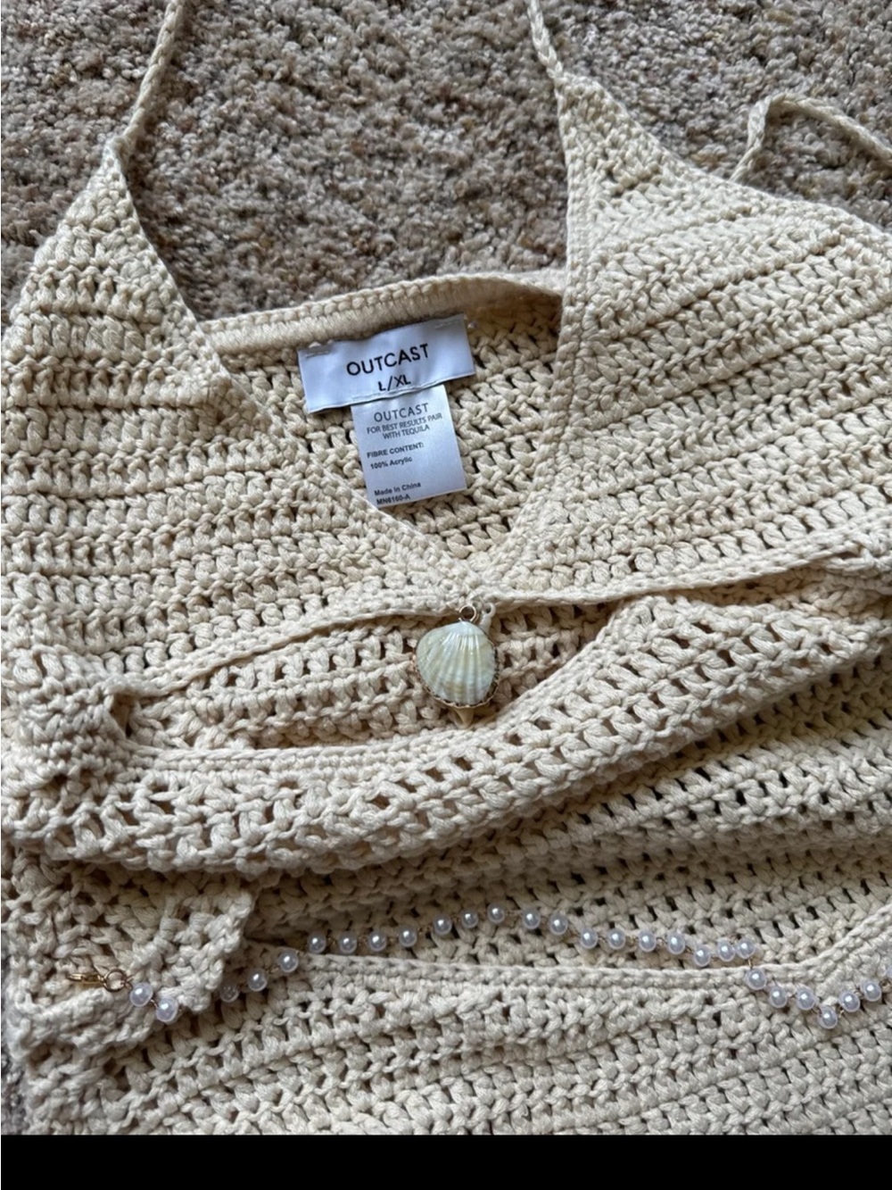 OUTCAST ROKI MINI DRESS SAND 
size Large/XL - Picture 11 of 12